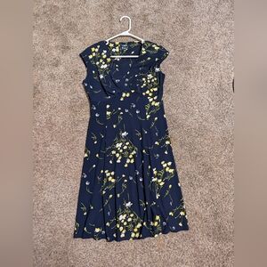 Chaps Floral Dress Medium